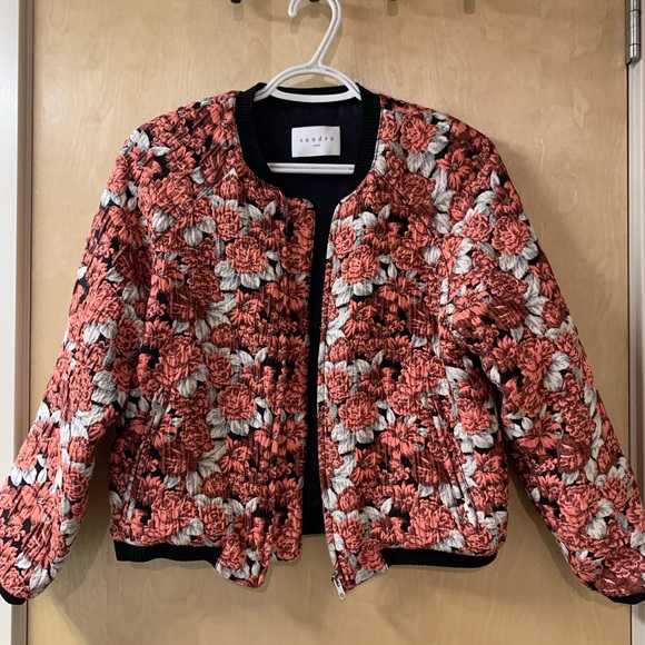 SANDRO PARIS floral print bomber jacket - Picture 3 of 6